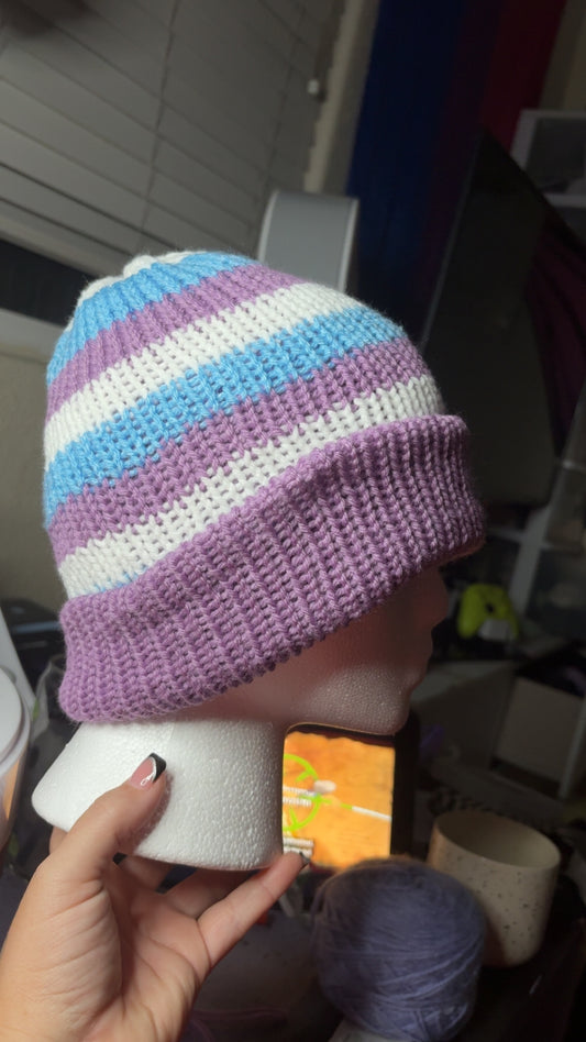 Reversible Winter wonderland beanie