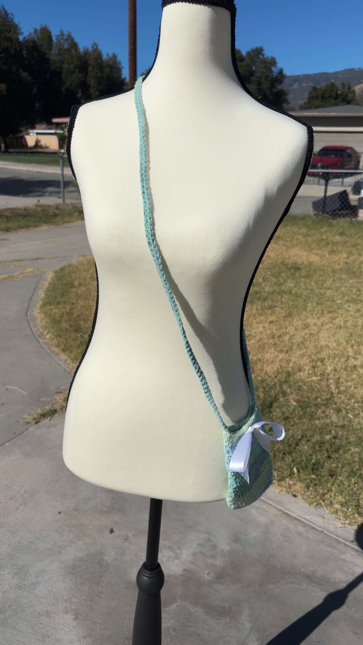 Minimal Crossbody bag with bow