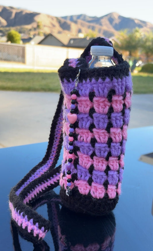 Cute emo bunny water bottle holder ***made to order***