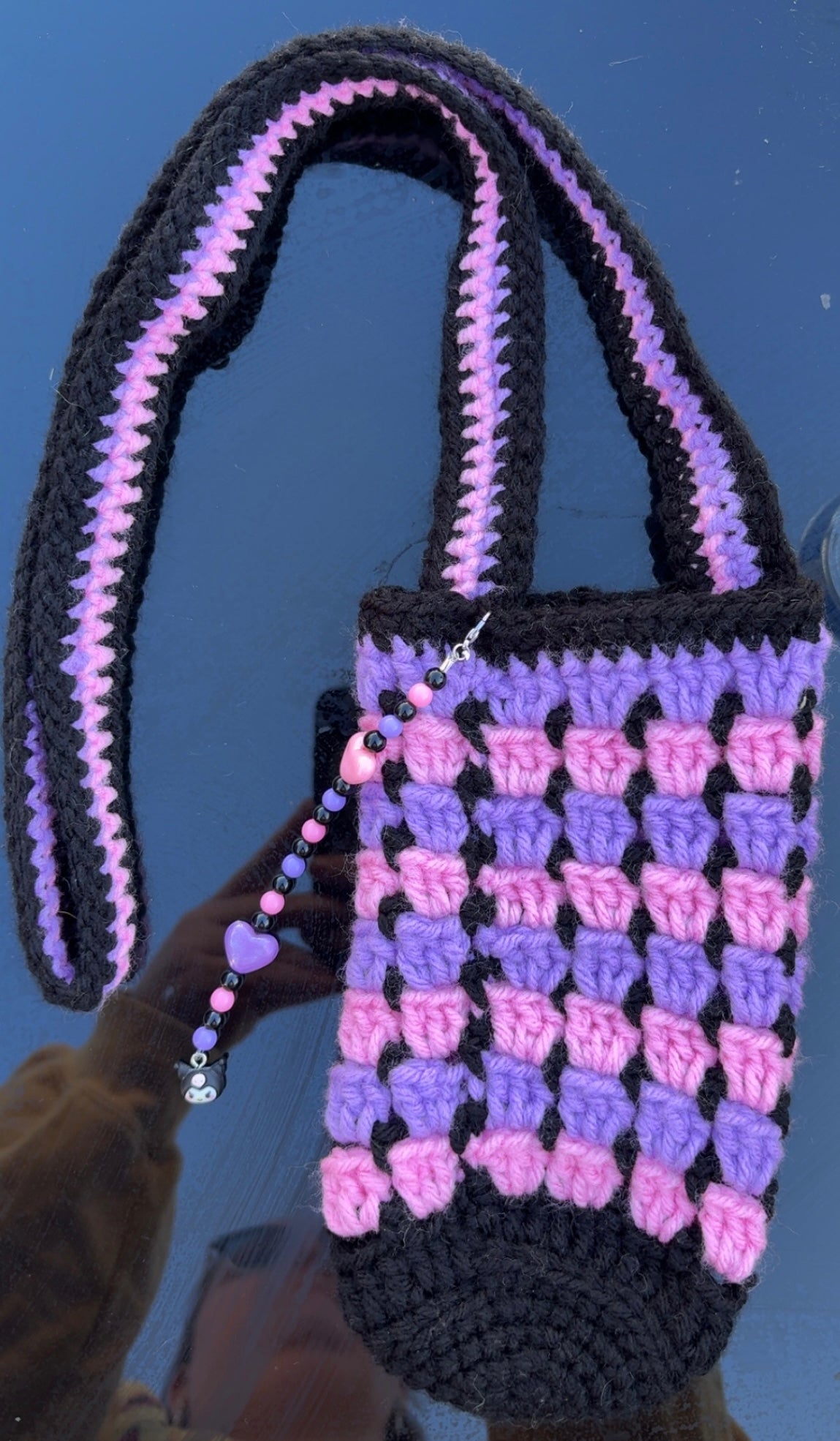 Cute emo bunny water bottle holder ***made to order***