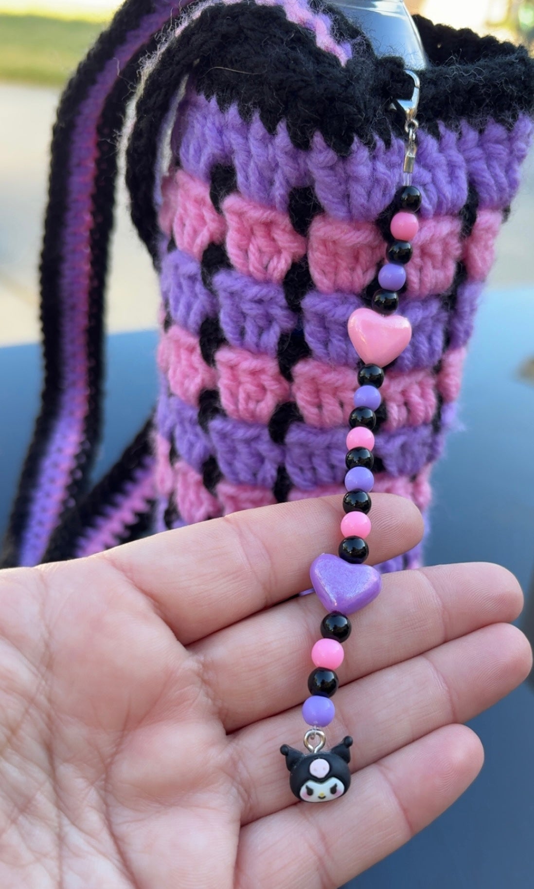 Cute emo bunny water bottle holder ***made to order***